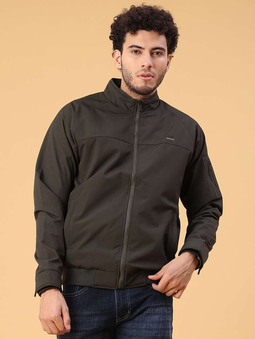 men solid long sleeve lightweight bomber jacket - 22182297 -  Standard Image - 1
