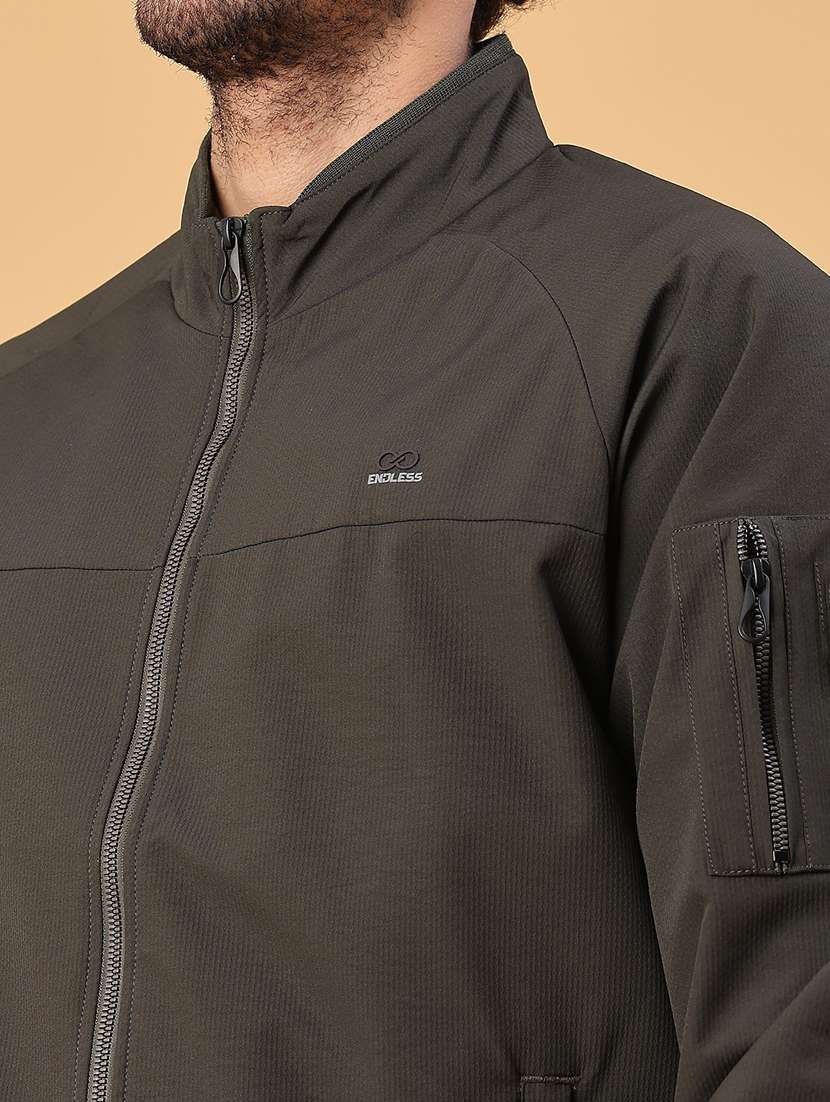 men solid long sleeve lightweight bomber jacket - 22182297 -  Standard Image - 4