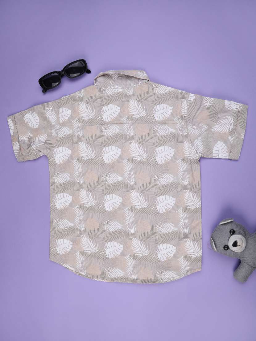 boys printed collared short sleeve shirt - 22182374 -  Standard Image - 1