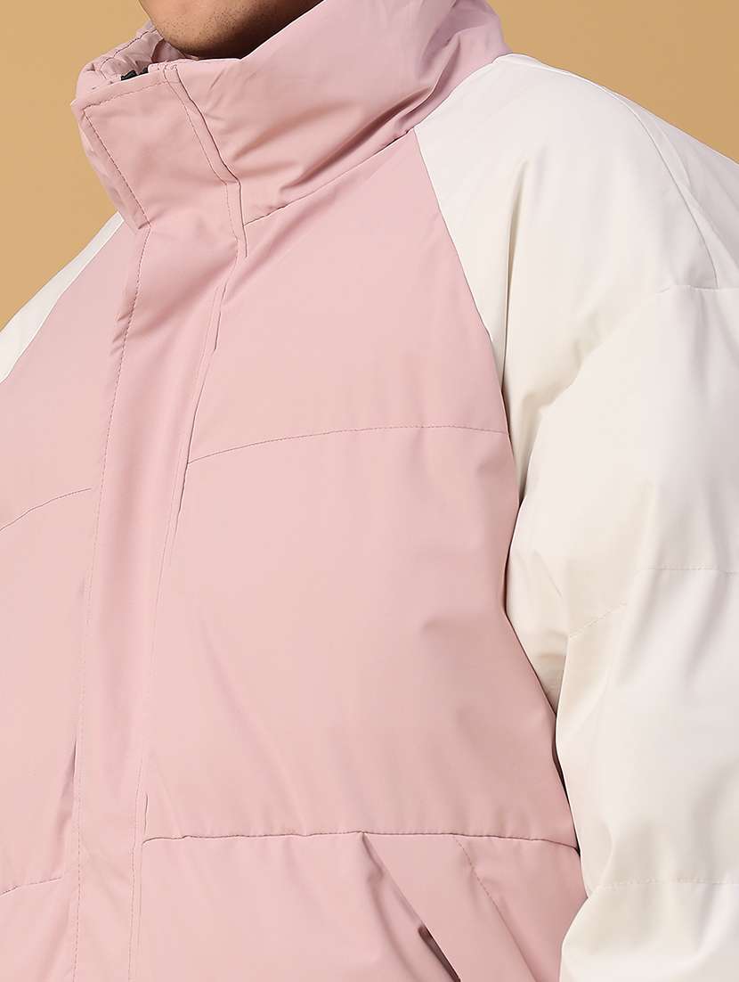 men color block long sleeve lightweight puffer jacket - 22182400 -  Standard Image - 4