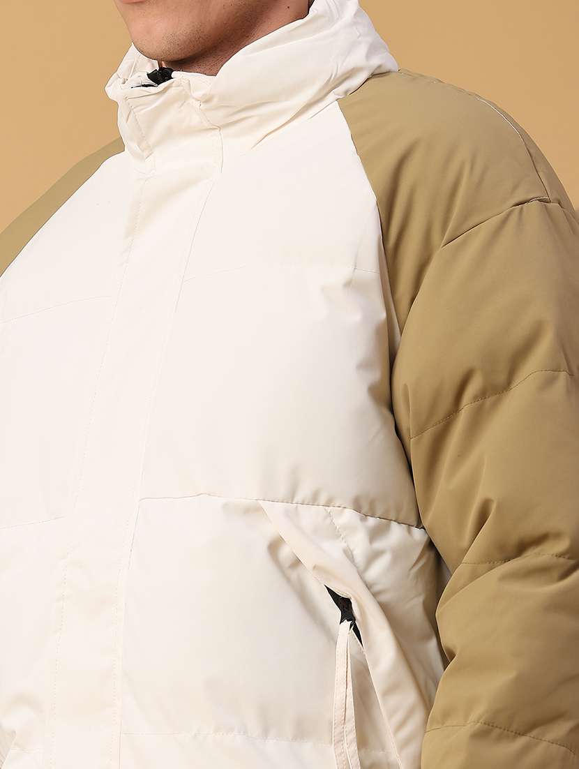 men color block long sleeve lightweight puffer jacket - 22182401 -  Standard Image - 4