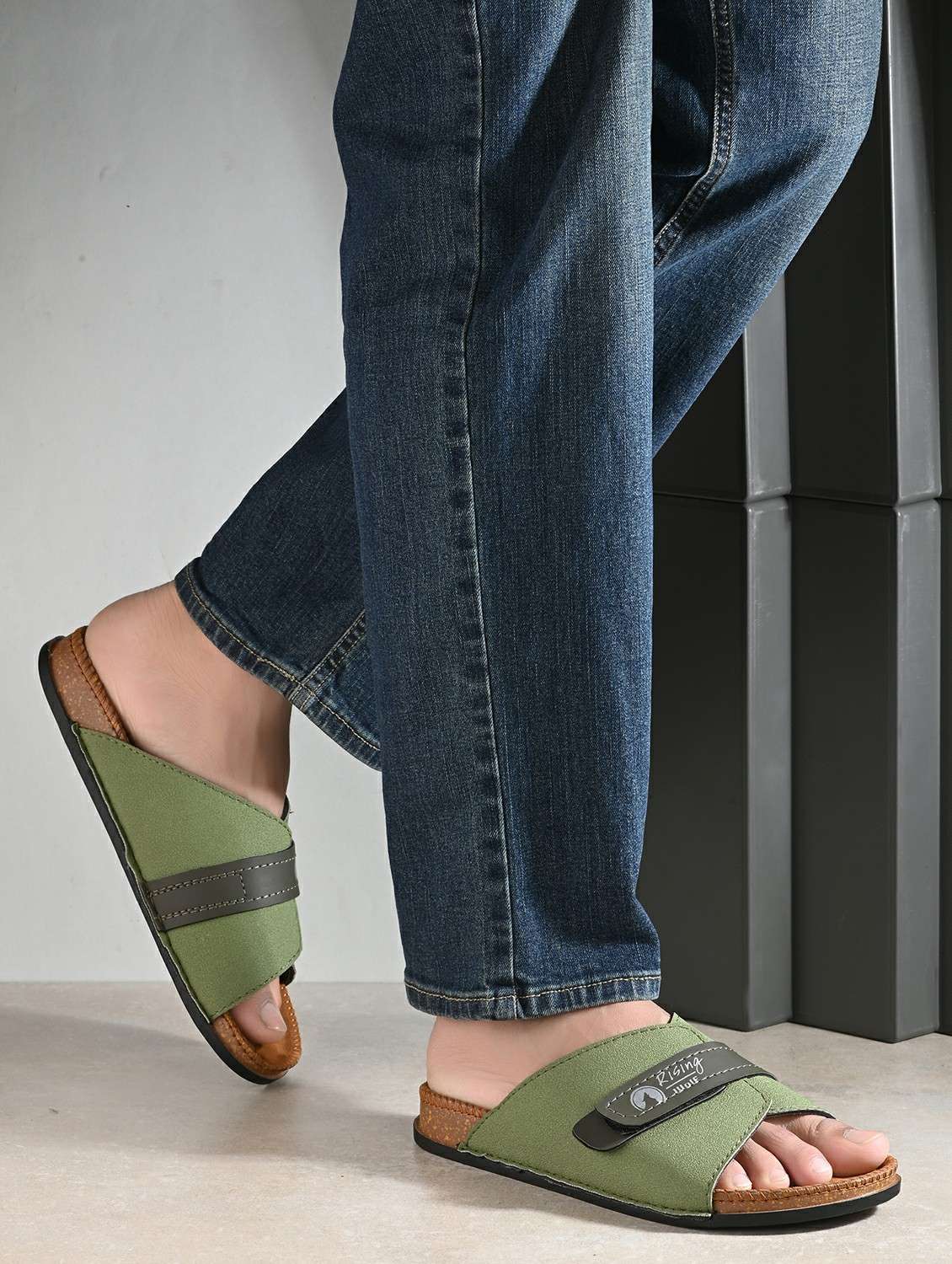 men solid slip on sandal - 22182473 -  Standard Image - 1