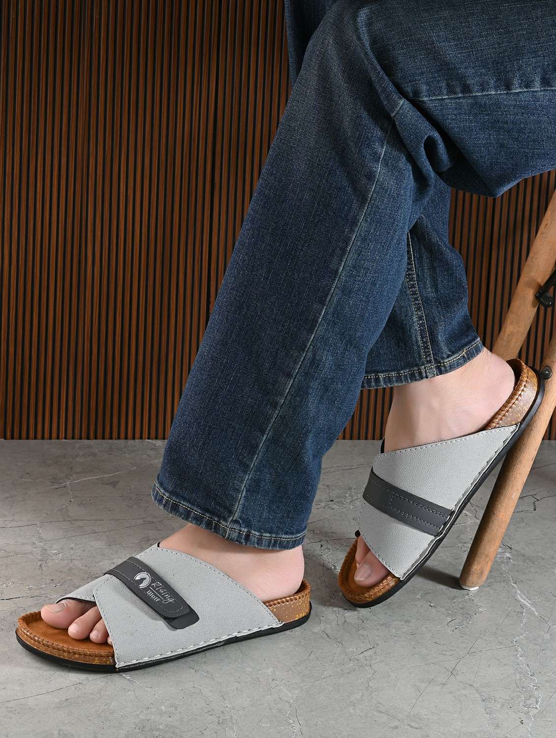 men solid slip on sandal - 22182474 -  Standard Image - 1