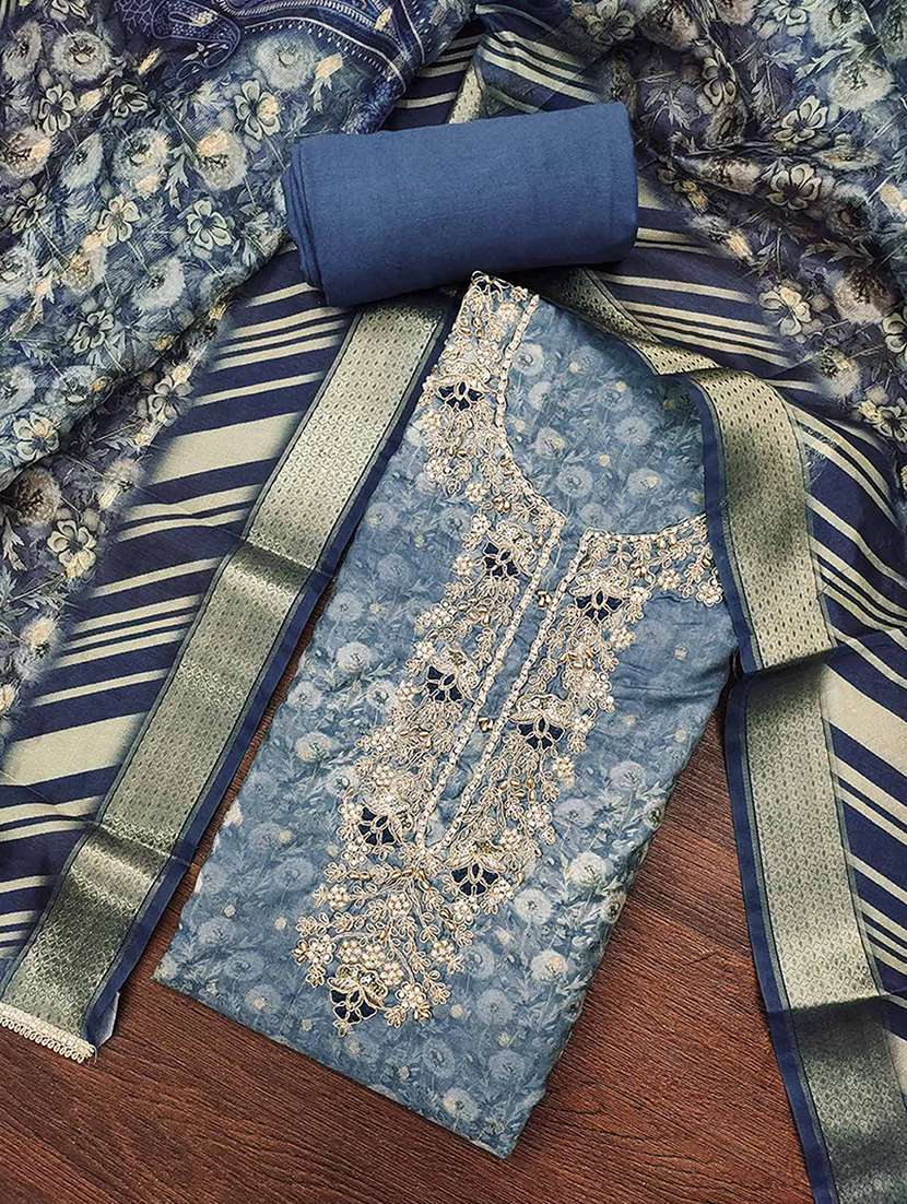 women floral embroidered unstitched suit set - 22182694 -  Standard Image - 1