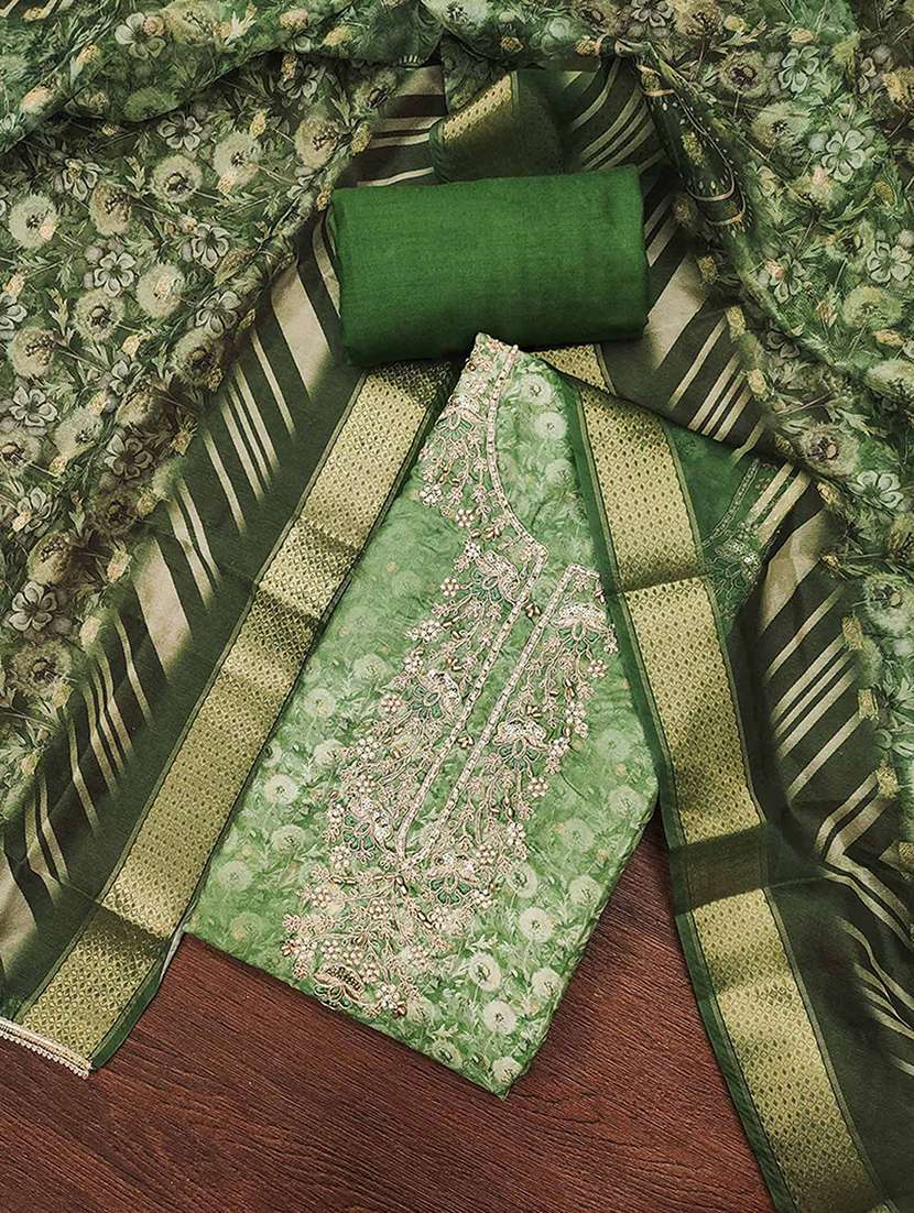 women floral embroidered unstitched suit set - 22182695 -  Standard Image - 1