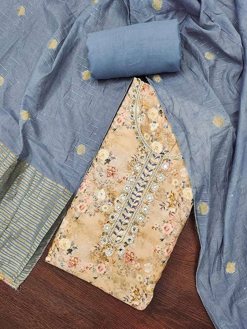 women floral embroidered unstitched suit set - 22182706 -  Standard Image - 1