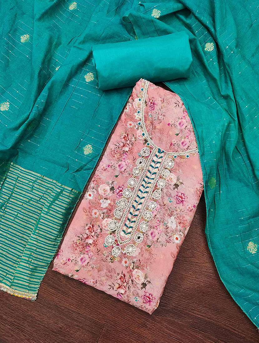 women floral embroidered unstitched suit set - 22182708 -  Standard Image - 1