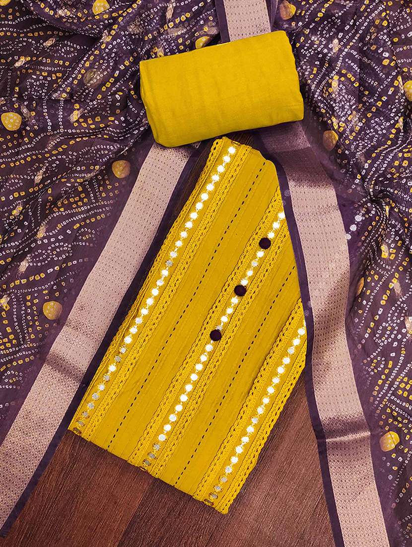 women solid with work unstitched suit set - 22182732 -  Standard Image - 1