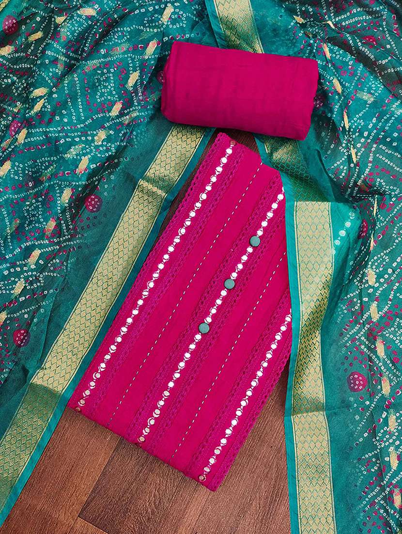 women solid with work unstitched suit set - 22182733 -  Standard Image - 1