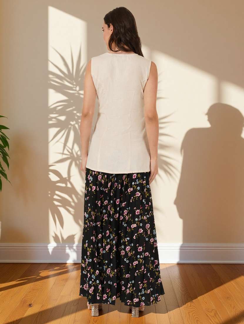 women solid sleeveless a-line top - 22182835 -  Standard Image - 4