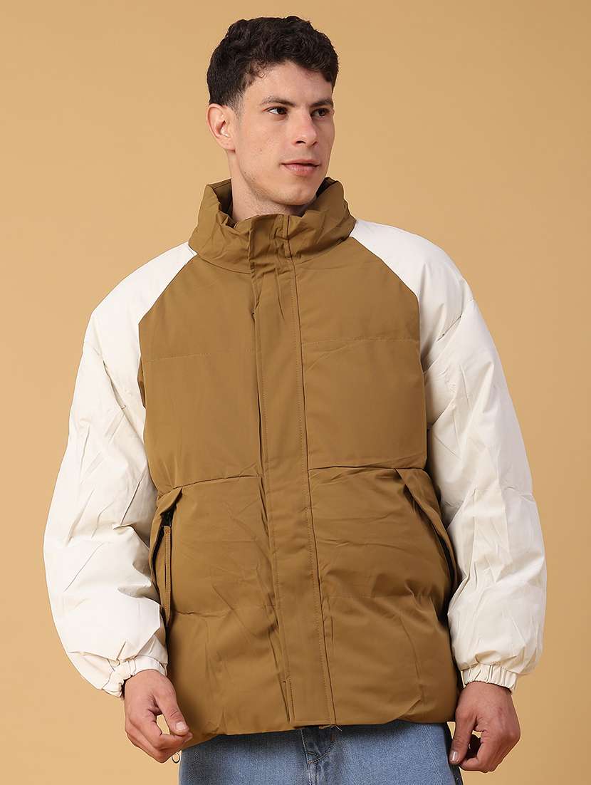 men color block long sleeve lightweight puffer jacket - 22182851 -  Standard Image - 1