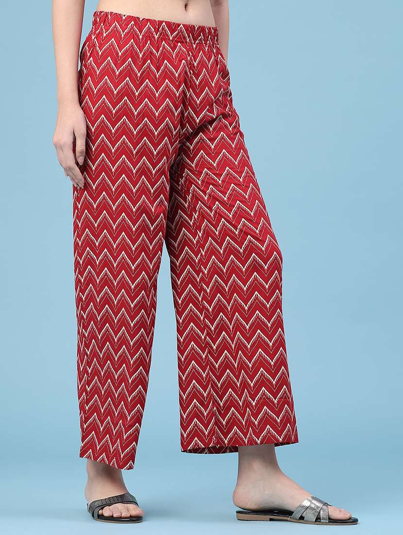 women printed mid rise palazzo - 22182866 -  Standard Image - 1