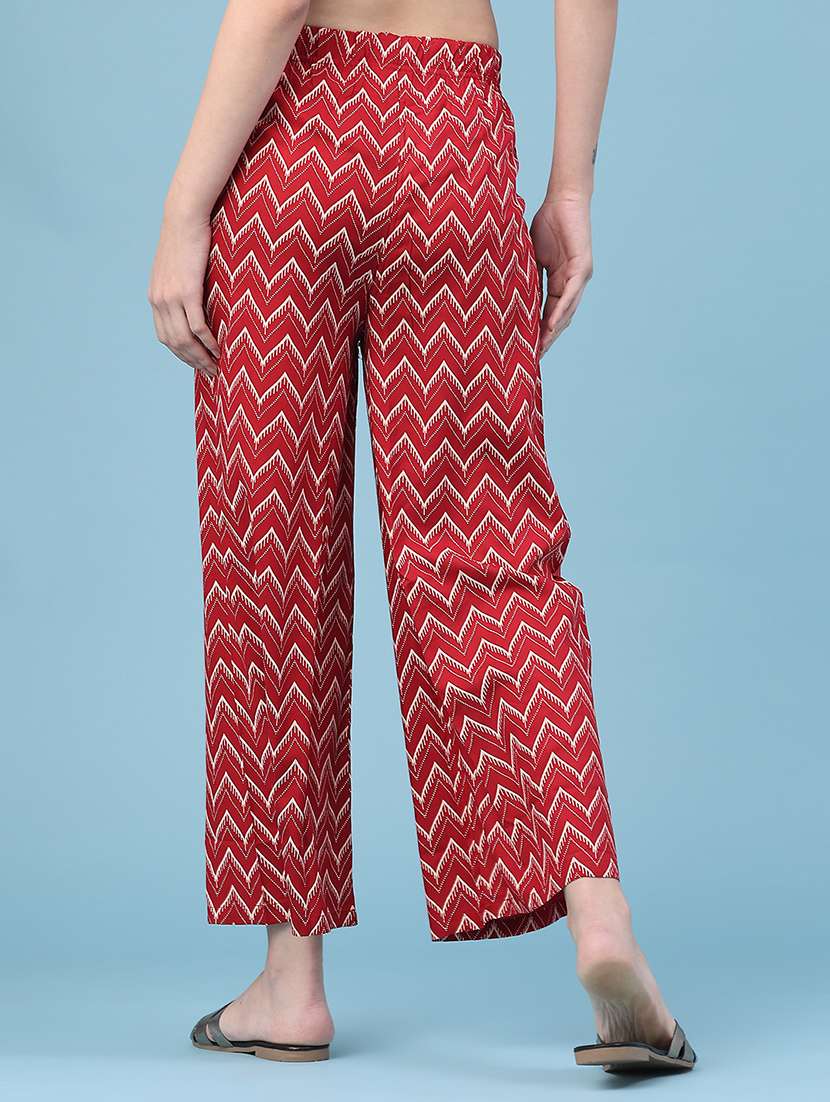 women printed mid rise palazzo - 22182866 -  Standard Image - 4