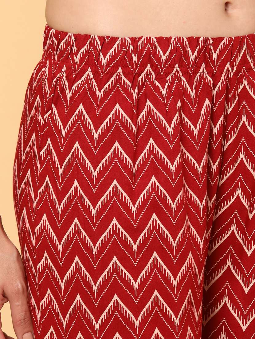 women printed mid rise flared palazzo - 22182870 -  Standard Image - 1