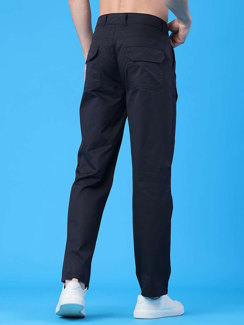 men solid mid rise cargo - 22182876 -  Standard Image - 4