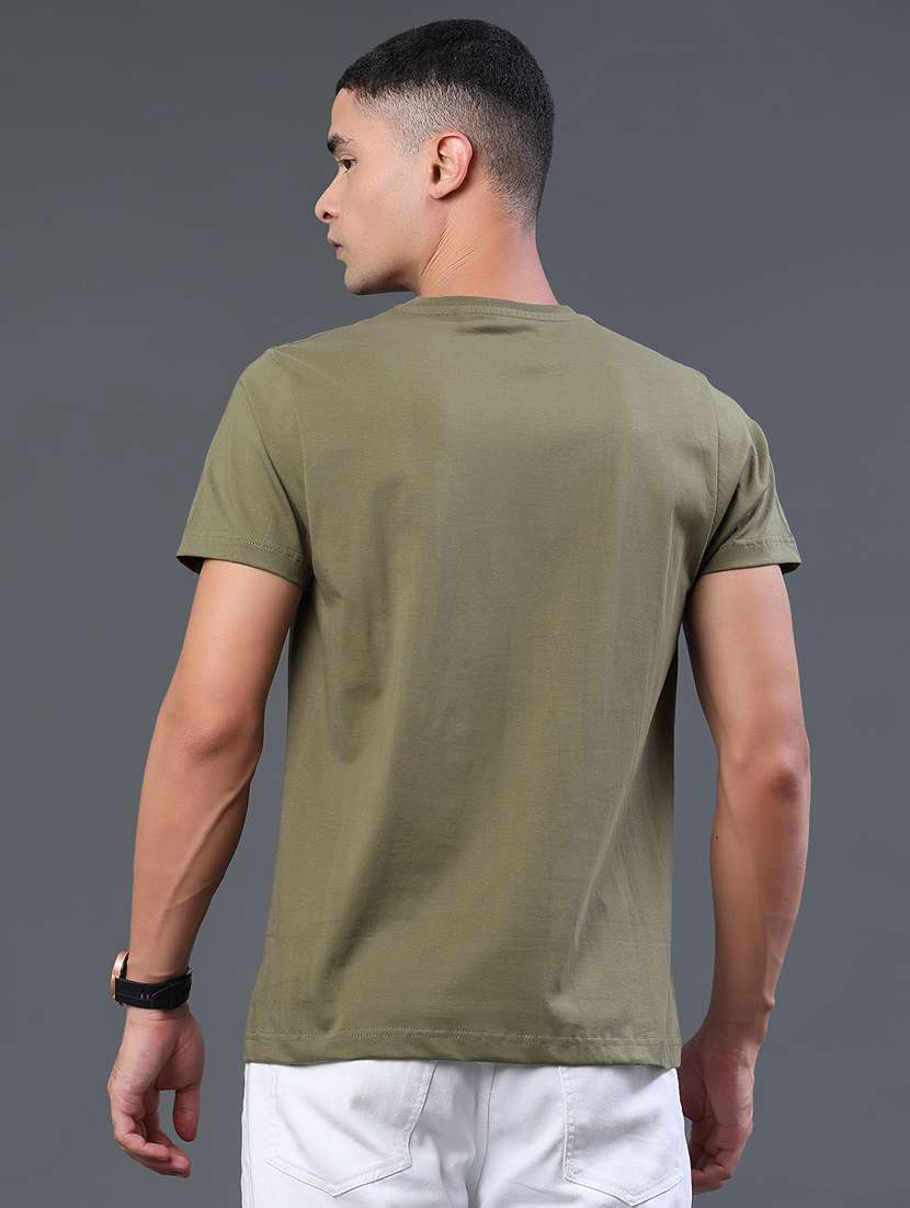 men printed round neck regular t-shirt - 22182900 -  Standard Image - 4