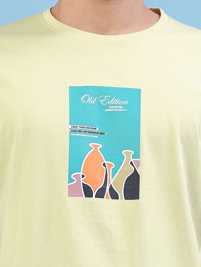 men printed short sleeve slim fit t-shirt - 22182946 -  Standard Image - 1