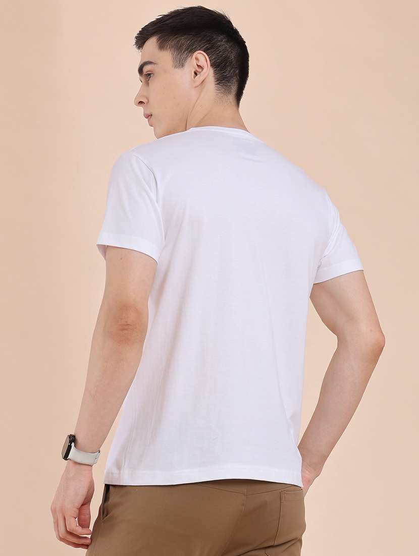 men printed round neck regular t-shirt - 22182947 -  Standard Image - 4