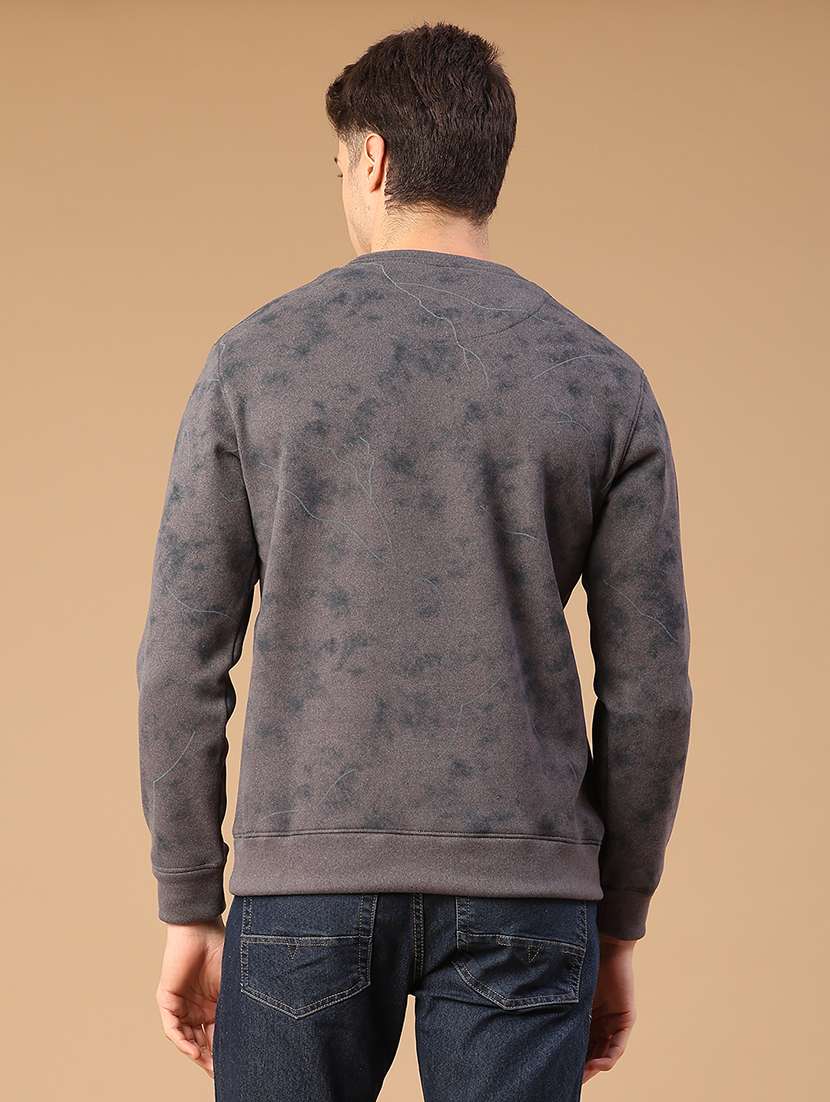 men printed round neck long sleeve sweatshirt - 22182969 -  Standard Image - 4