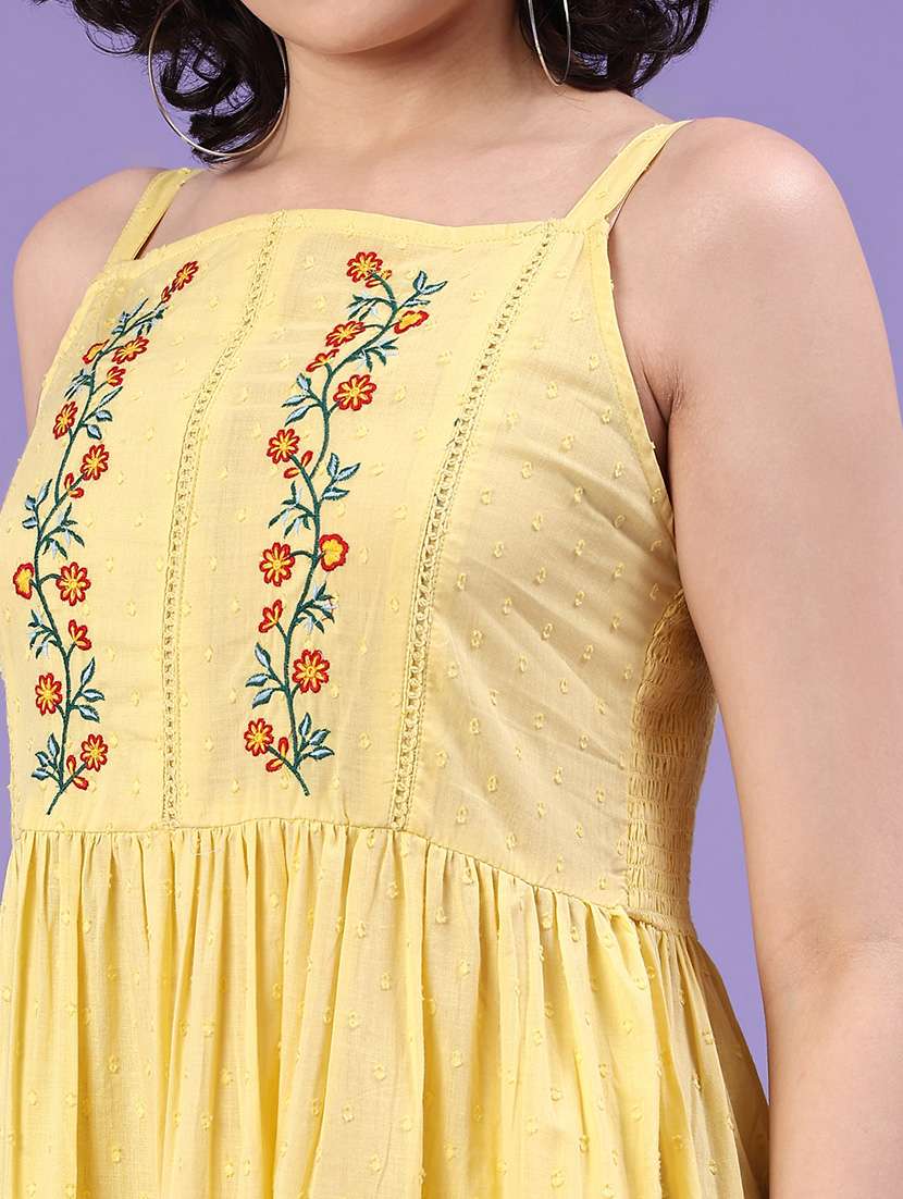 women embroidered shoulder strap tiered dress with jacket - 22183005 -  Standard Image - 1