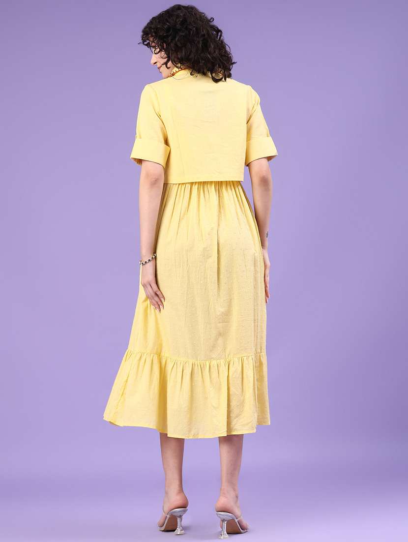 women embroidered shoulder strap tiered dress with jacket - 22183005 -  Standard Image - 4