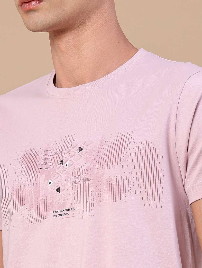 men printed short sleeve slim fit t-shirt - 22183008 -  Standard Image - 1