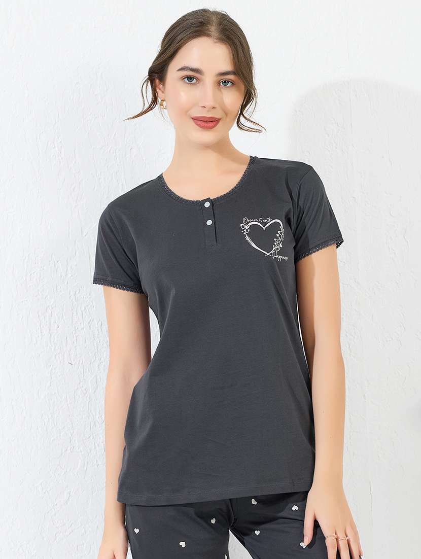 women printed nightwear pyjama set - 22183076 -  Standard Image - 4