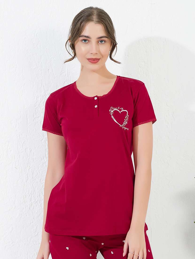 women printed nightwear pyjama set - 22183077 -  Standard Image - 4