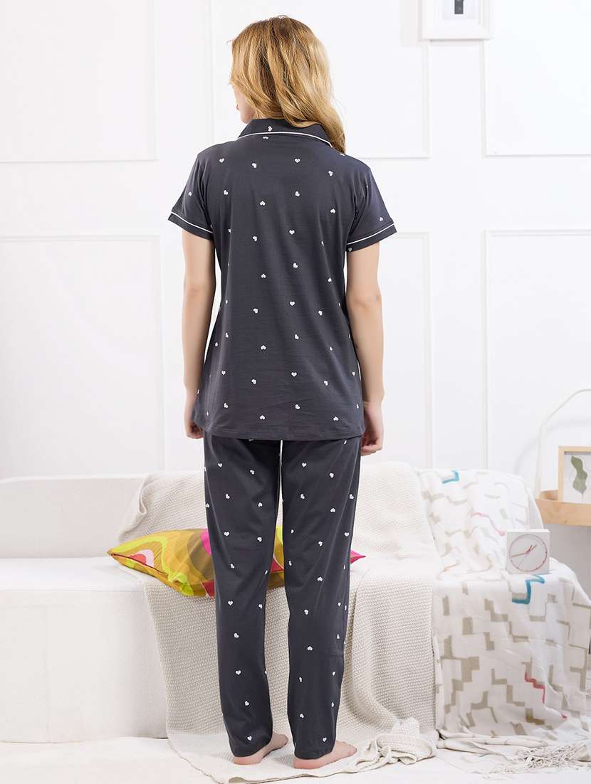 women printed nightwear pyjama set - 22183084 -  Standard Image - 4