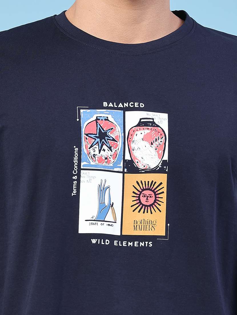 men printed short sleeve slim fit t-shirt - 22183092 -  Standard Image - 1