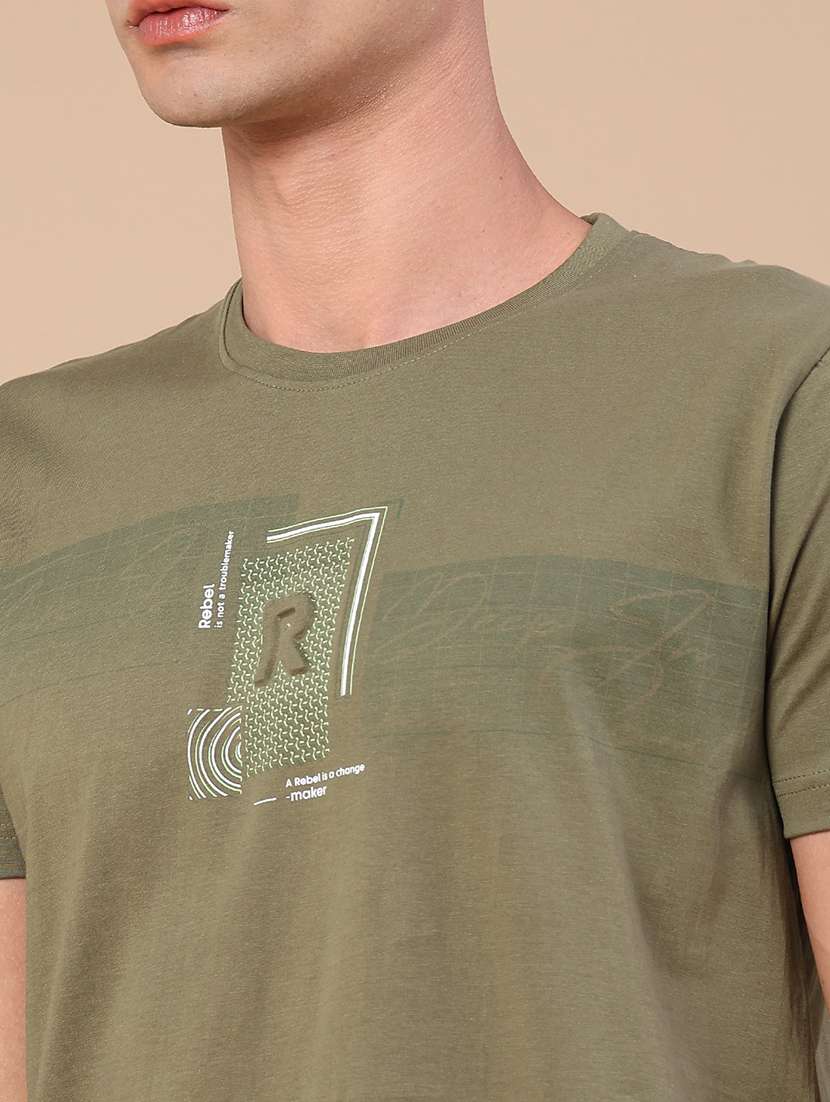 men printed short sleeve slim fit t-shirt - 22183114 -  Standard Image - 1