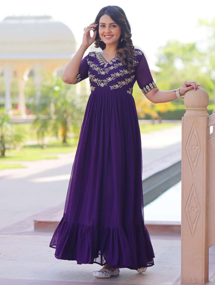 women solid with work short sleeve tiered dress - 22183285 -  Standard Image - 1