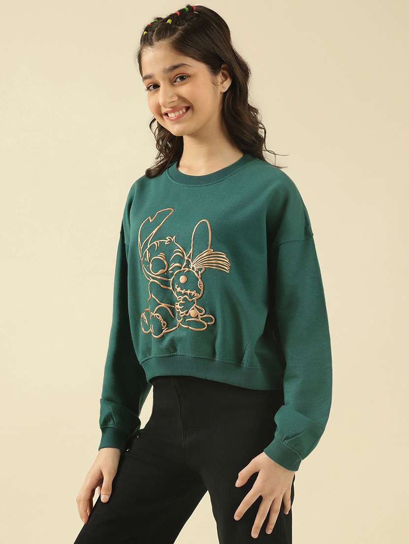 girls printed long sleeve sweatshirt - 22183354 -  Standard Image - 1