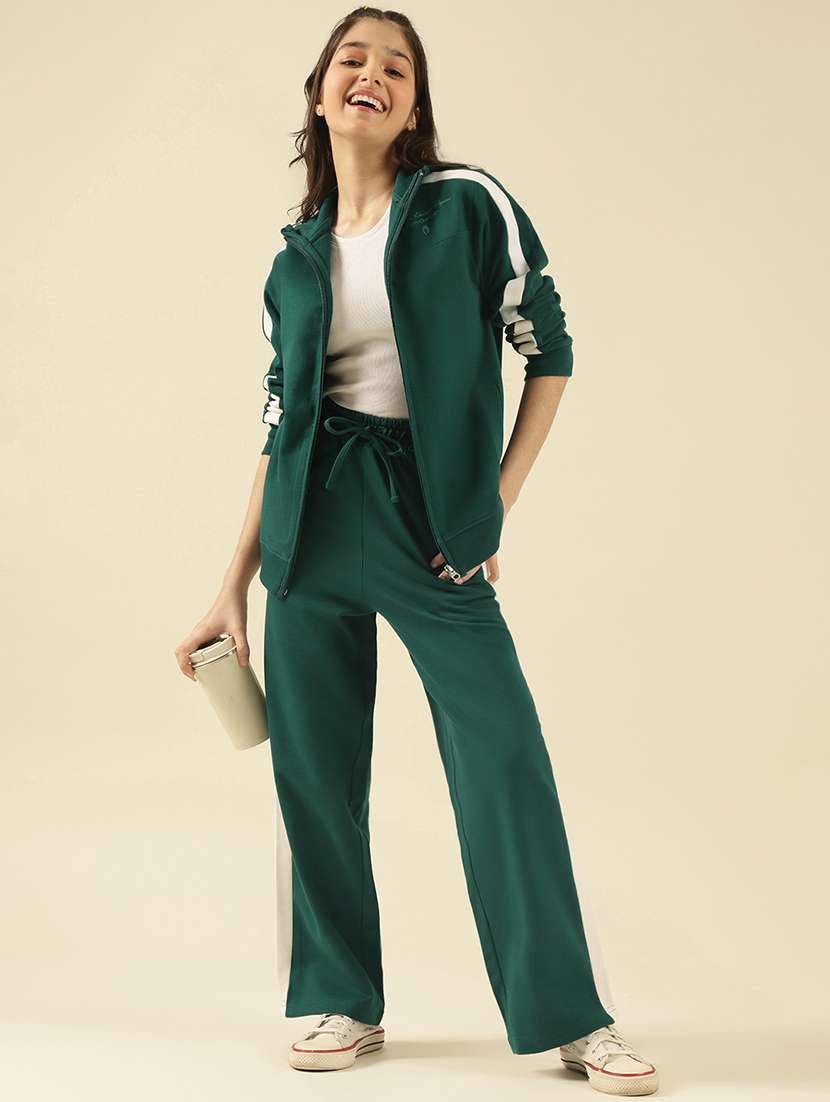 girls solid active wear co-ord set