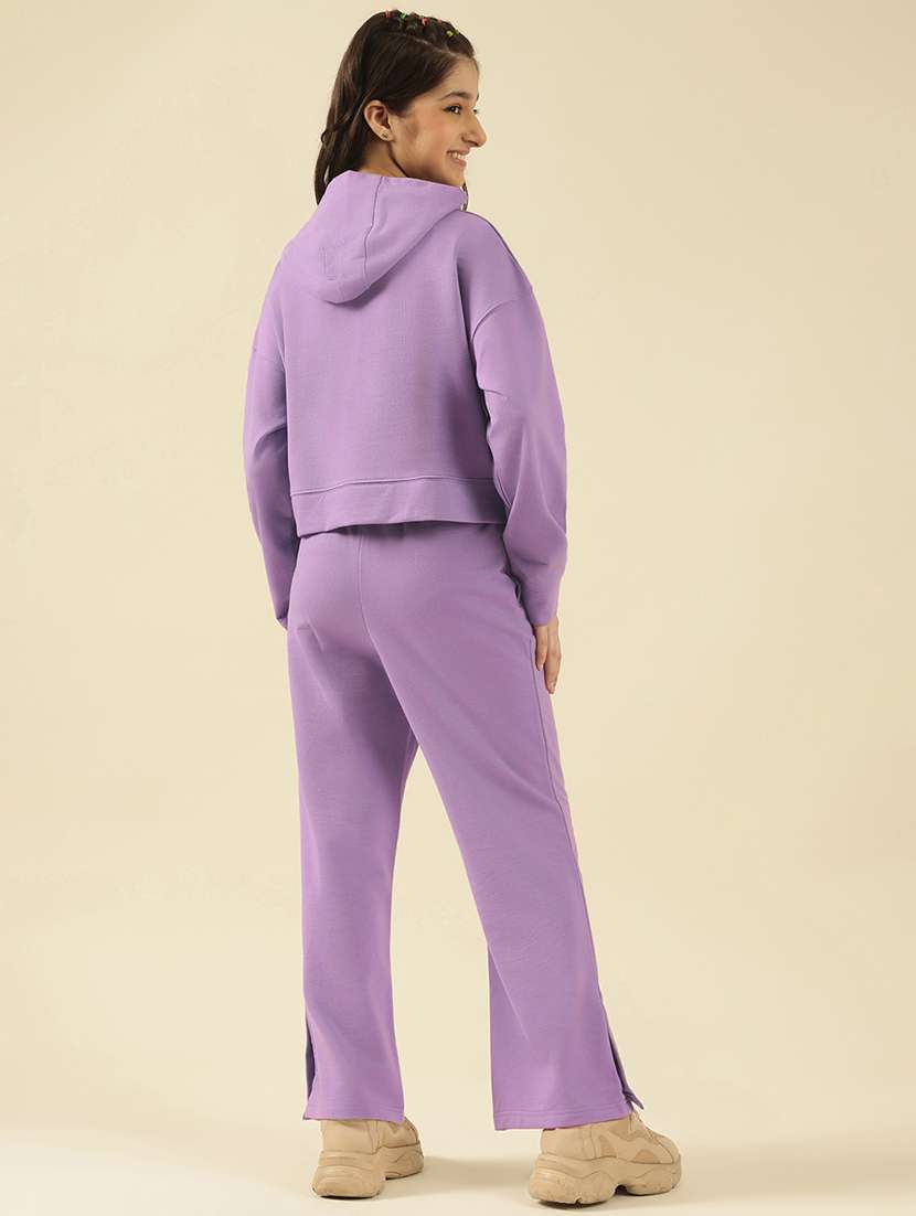 girls solid active wear co-ord set - 22183368 -  Standard Image - 4