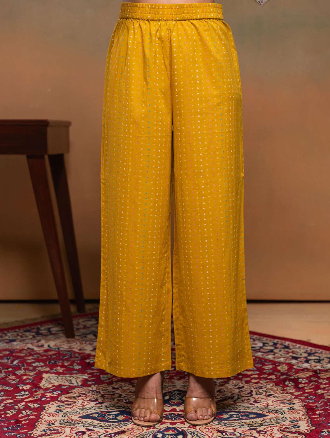 women printed three quarter sleeve kurta pant with dupatta set - 22183373 -  Standard Image - 4