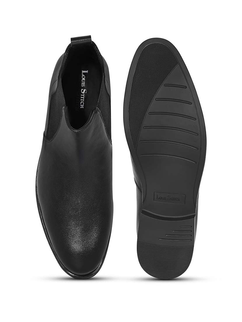 men black slip on boot - 22183442 -  Standard Image - 4