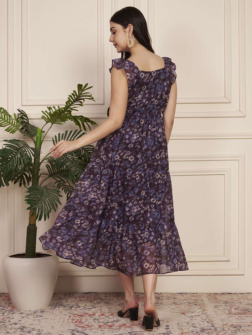 women printed sleeveless tiered dress - 22183575 -  Standard Image - 4