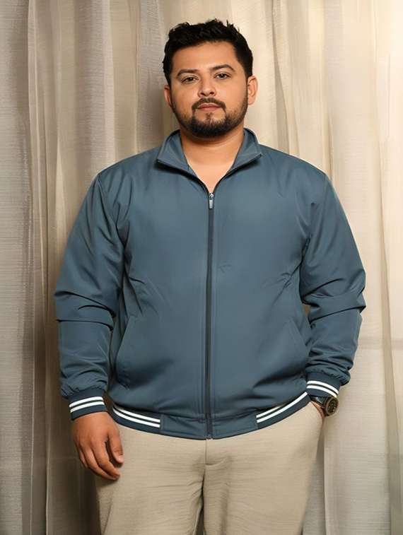 men solid long sleeve bomber jacket - 22183588 -  Standard Image - 1