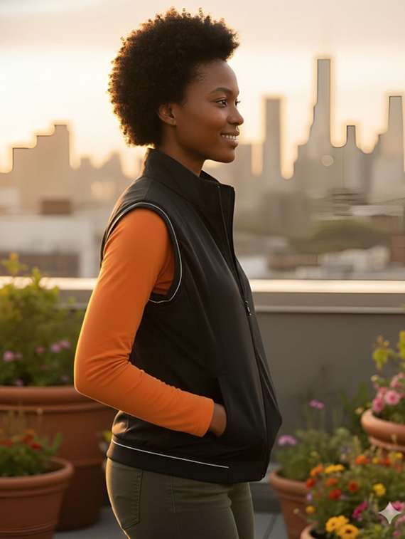 women solid sleeveless bomber jacket - 22183592 -  Standard Image - 1