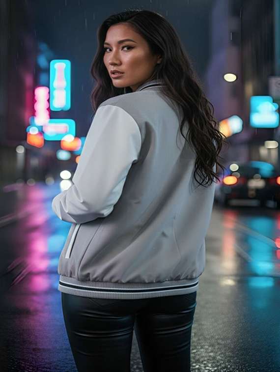 women color blocked sleeveless bomber jacket - 22183626 -  Standard Image - 1