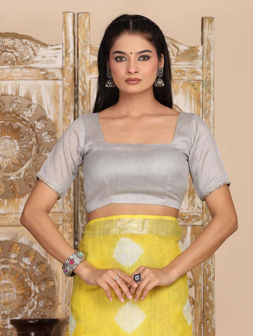 women tie & dye printed saree with blouse - 22183748 -  Standard Image - 6