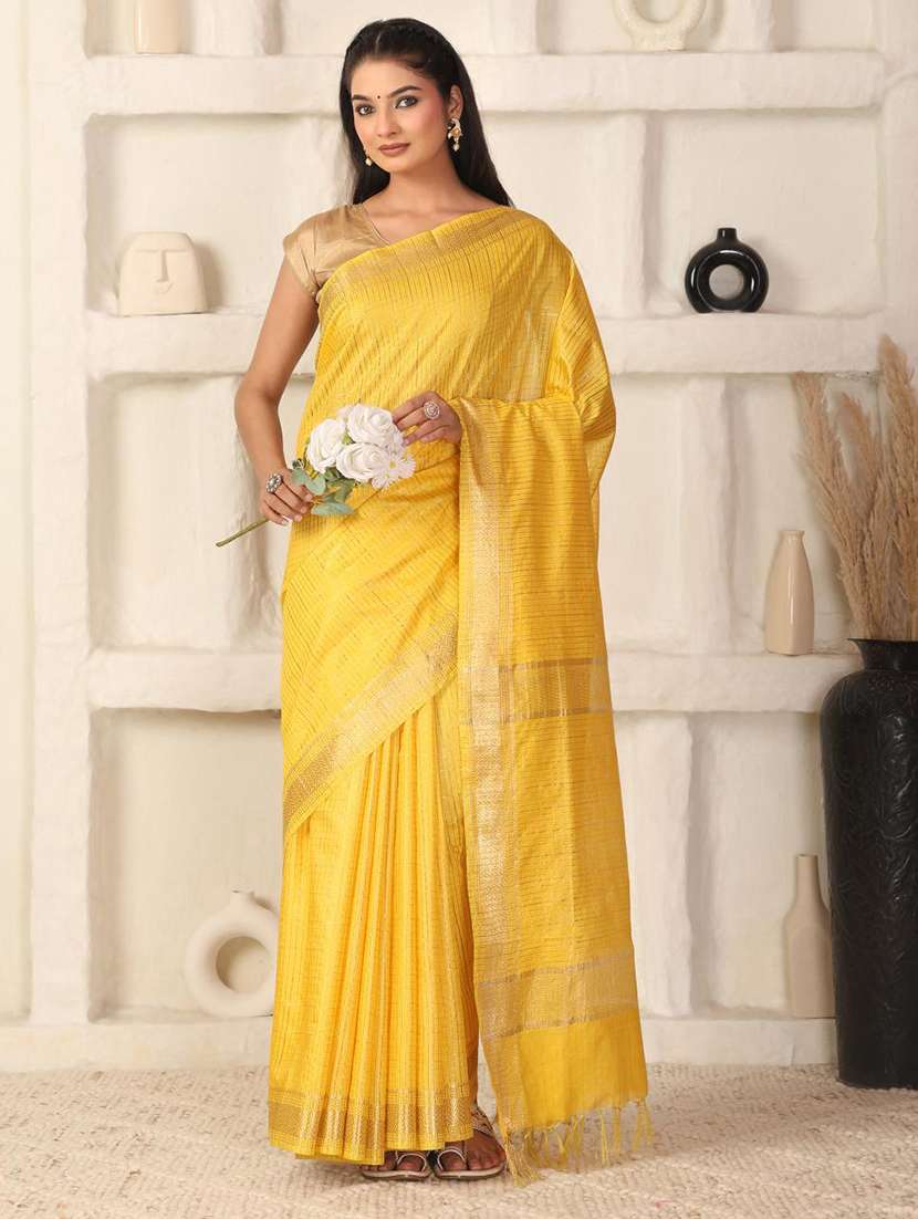 women solid with bordered saree with blouse - 22183774 -  Standard Image - 1