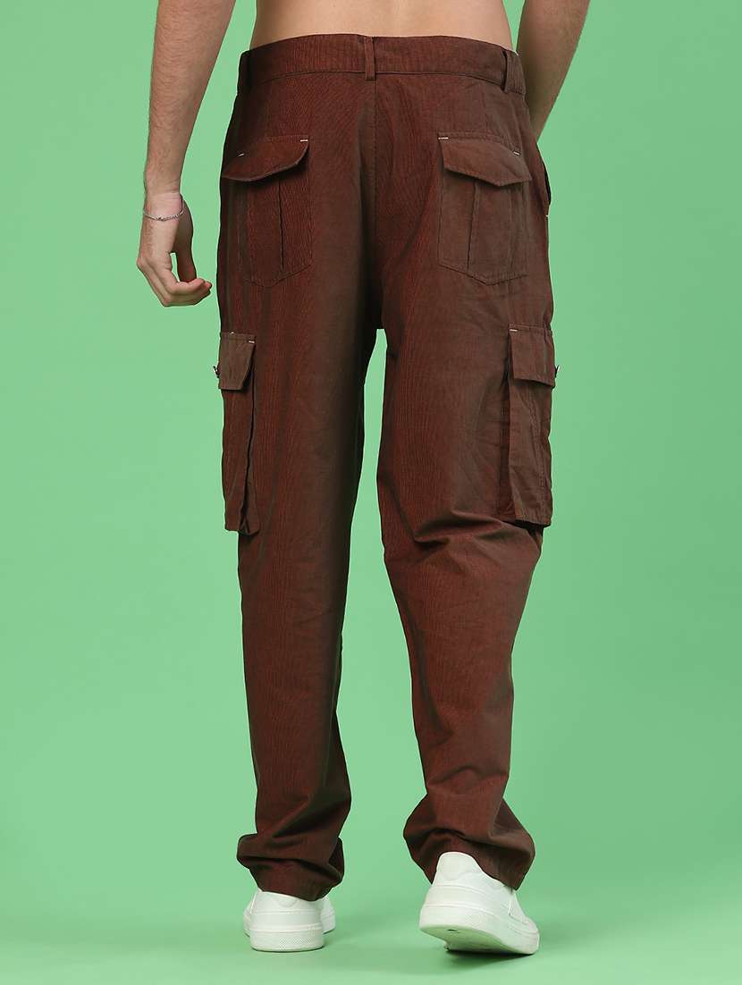 men textured mid rise relaxed fit cargo - 22183844 -  Standard Image - 4