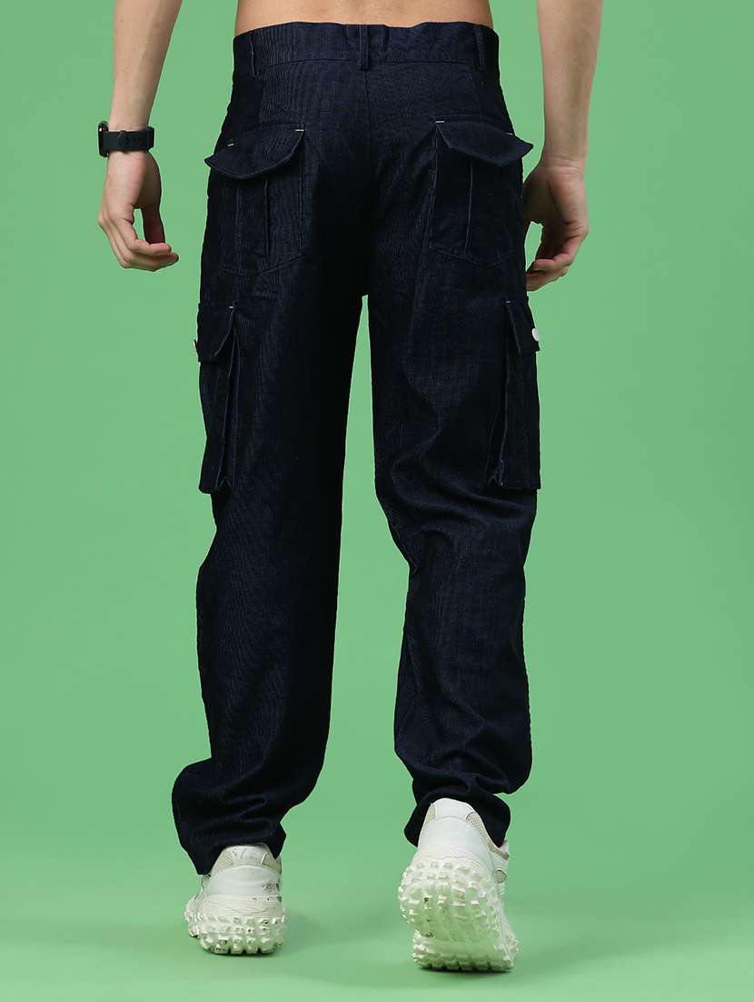 men textured mid rise relaxed fit cargo - 22183846 -  Standard Image - 4