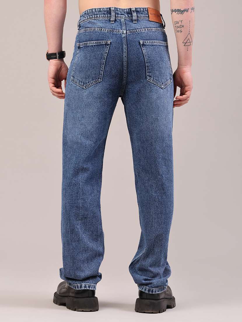 men washed mid rise full length relaxed fit jeans - 22183880 -  Standard Image - 4