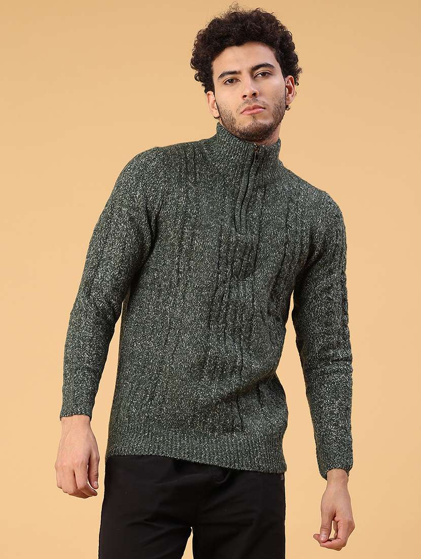 men self design long sleeve regular fit pullover - 22183942 -  Standard Image - 1