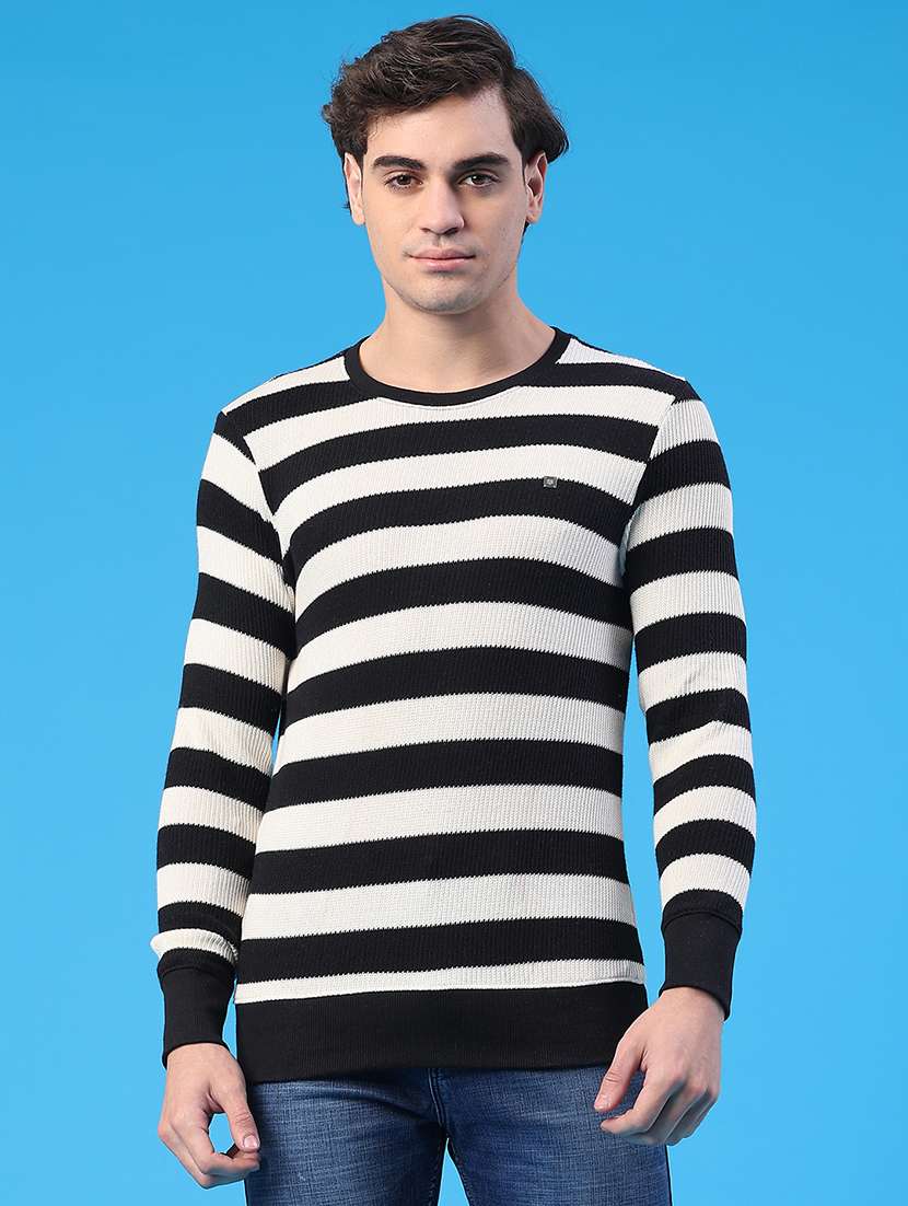 men striped long sleeve regular fit pullover  - 22184036 -  Standard Image - 1
