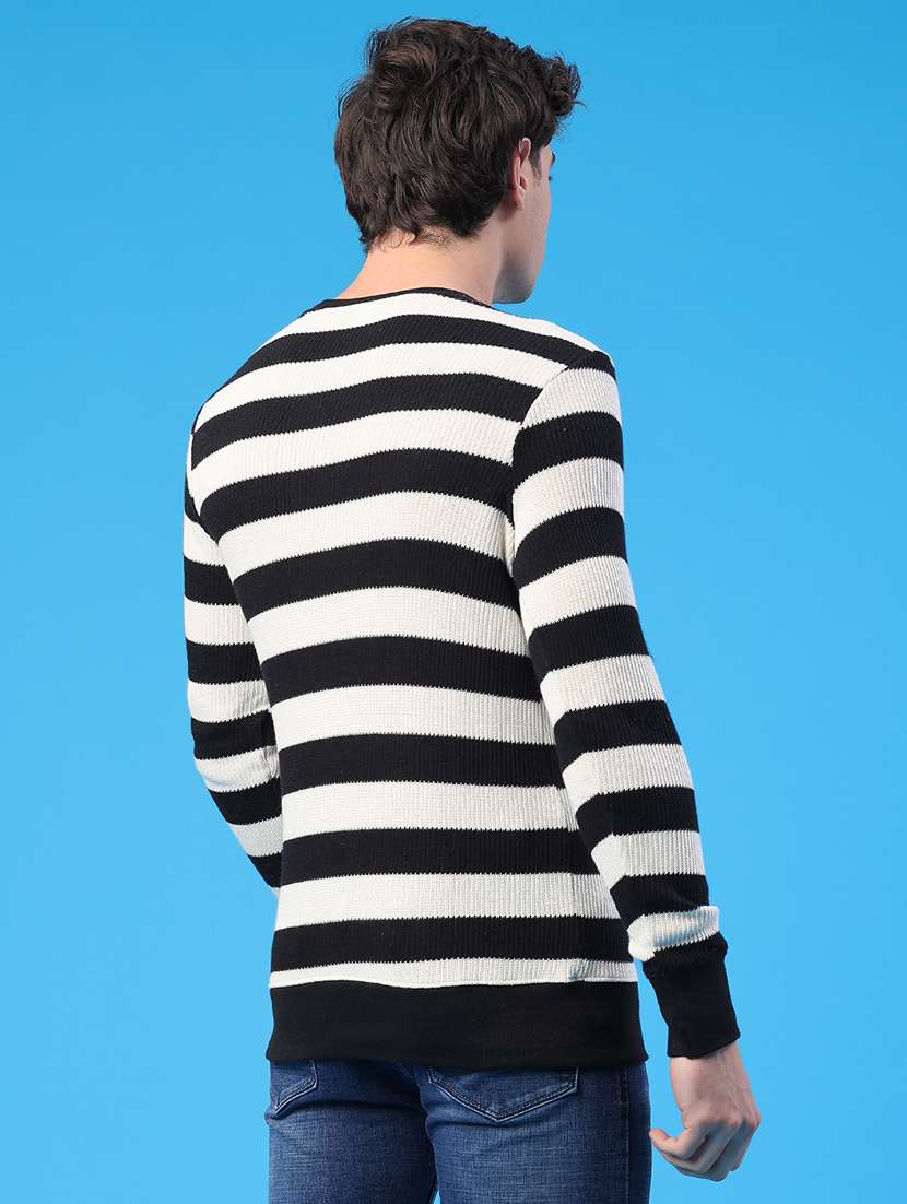 men striped long sleeve regular fit pullover  - 22184036 -  Standard Image - 4