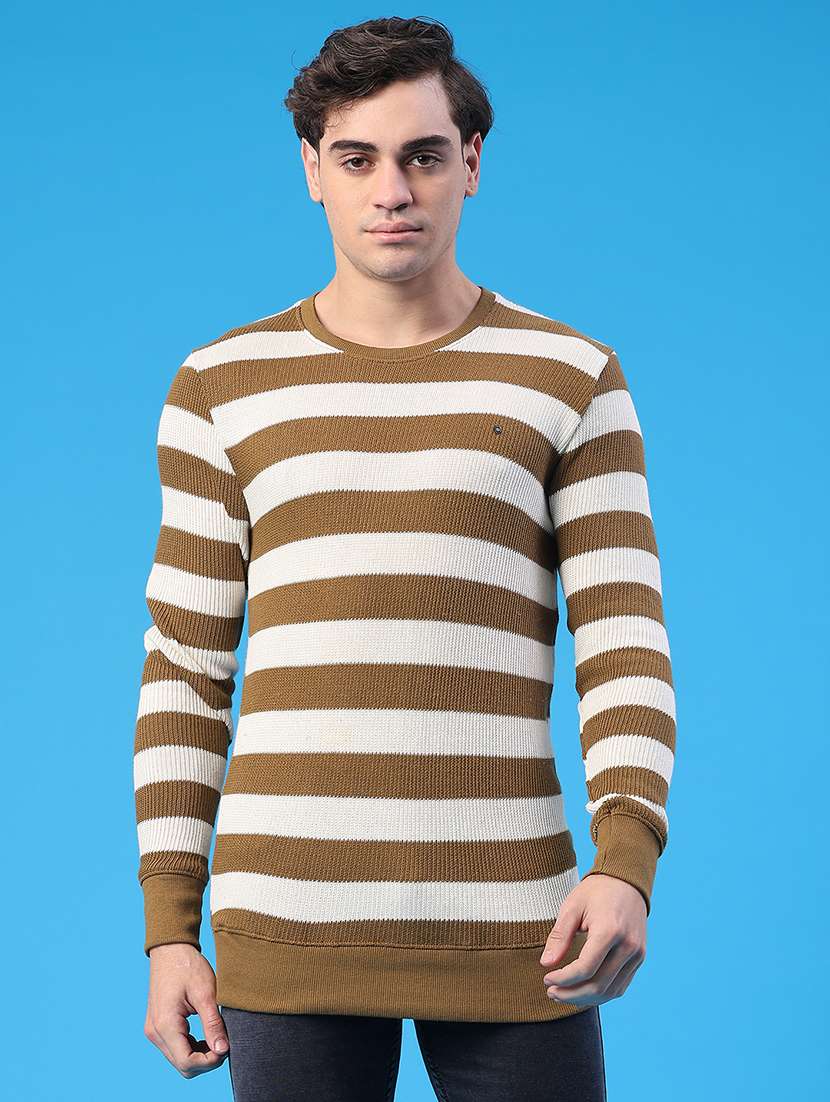 men striped long sleeve regular fit pullover  - 22184038 -  Standard Image - 1